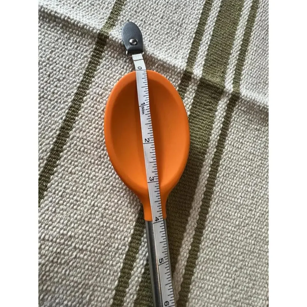 Tovolo 12 Inch Silicone And Stainless Steel Mixing Spoon In‎ Orange And Silver